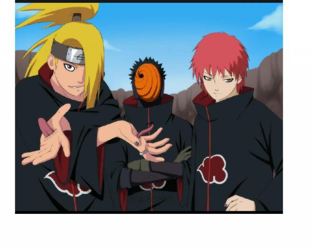 deidara, tobi, sasori